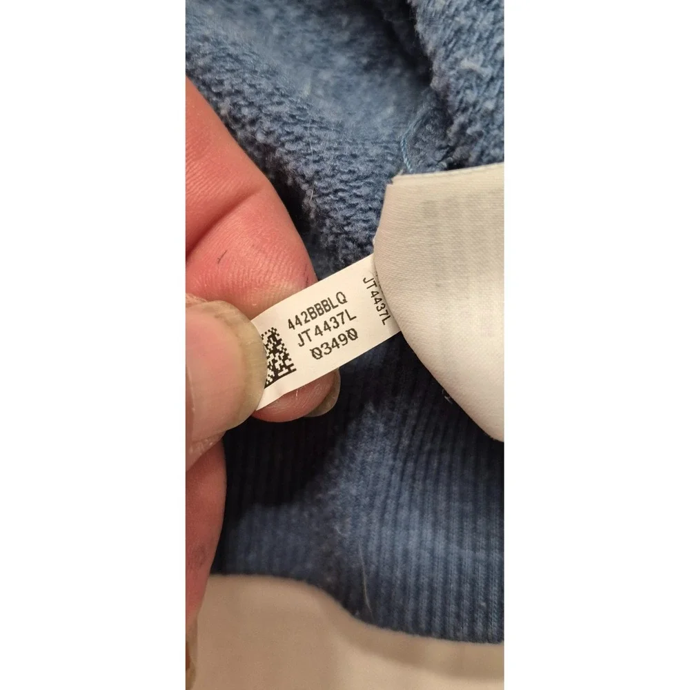 American Eagle women's lighter blue full zip pockets hoodie jacket‎ logo sz. XS